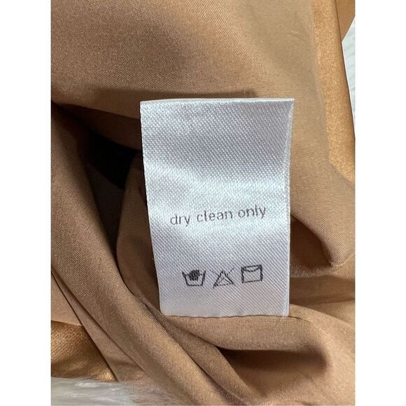 NWT Naked Wardrobe Revolve The Statement Strapless Gold Satin Dress Size XS - Picture 6 of 6